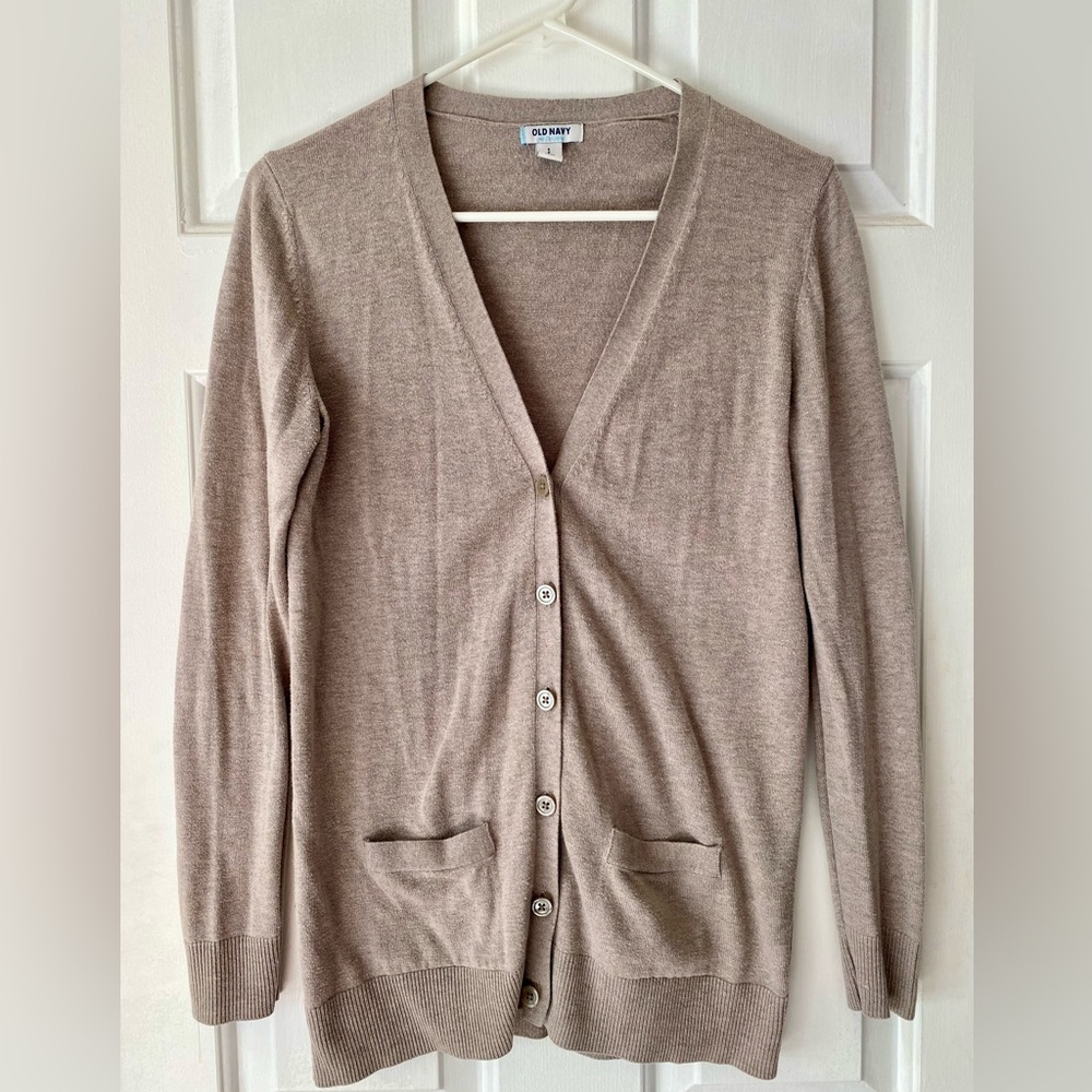 Old Navy Women's Beige Cardigan Sweater